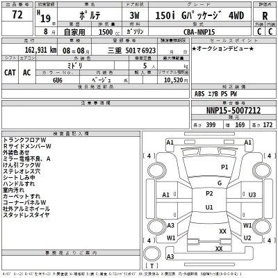 Toyota PORTE  с аукциона в Японии