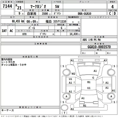 Toyota MARK X ZIO  с аукциона в Японии