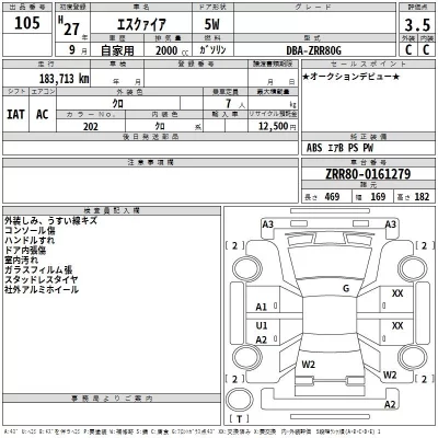 Toyota ESQUIRE  с аукциона в Японии