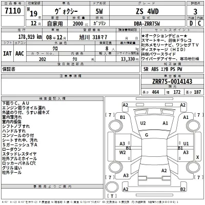 Toyota VOXY  с аукциона в Японии