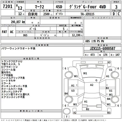 Toyota MARK II  с аукциона в Японии
