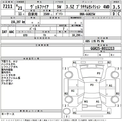 Toyota VELLFIRE  с аукциона в Японии