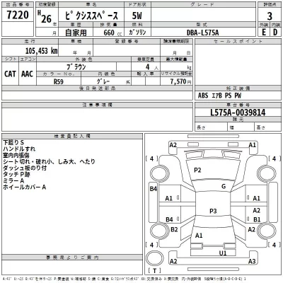 Toyota PIXIS SPACE  с аукциона в Японии