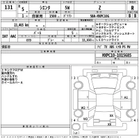 Toyota SIENTA лот № 131 оценка R  с аукциона в Японии 2