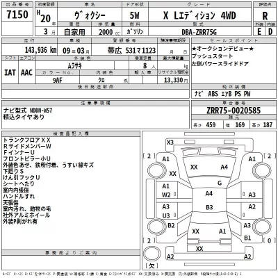 Toyota VOXY  с аукциона в Японии