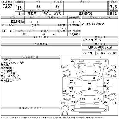 Toyota BB  с аукциона в Японии