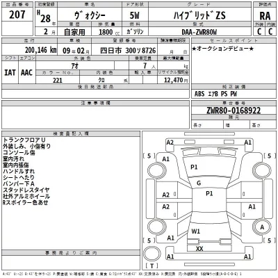 Toyota VOXY  с аукциона в Японии