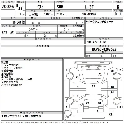 Toyota IST  с аукциона в Японии