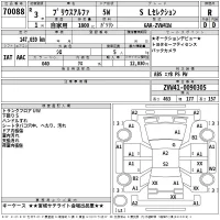 Toyota PRIUS ALPHA лот № 70088 оценка R  с аукциона в Японии 2