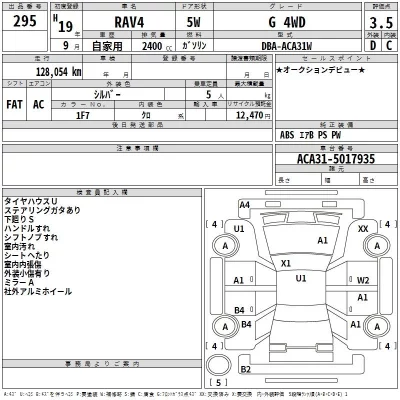 Toyota RAV4  с аукциона в Японии