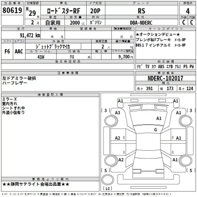 Mazda ROADSTER  с аукциона в Японии
