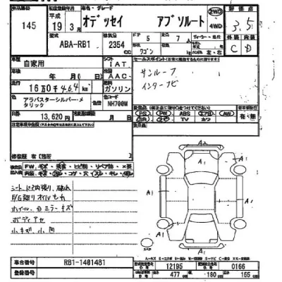 Honda ODYSSEY  с аукциона в Японии