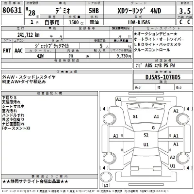Mazda DEMIO  с аукциона в Японии