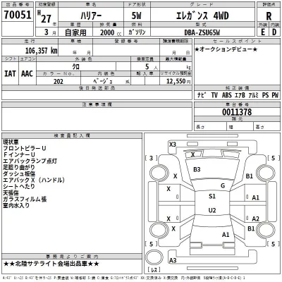 Toyota HARRIER  с аукциона в Японии