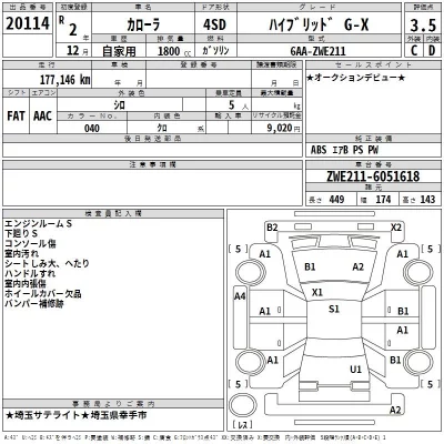 Toyota COROLLA  с аукциона в Японии