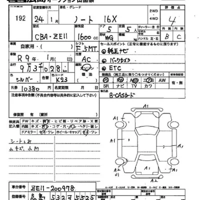 Nissan NOTE  с аукциона в Японии