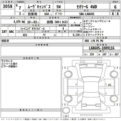 Daihatsu MOVE CANBUS  с аукциона в Японии