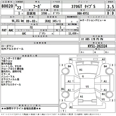 Nissan FUGA  с аукциона в Японии