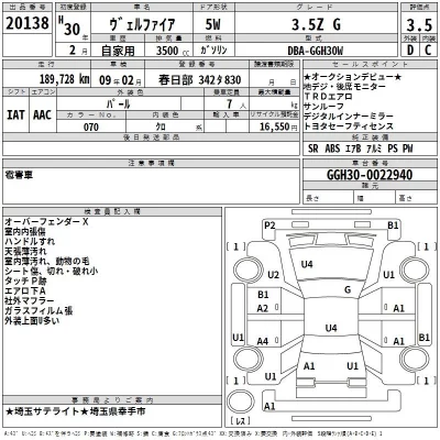 Toyota VELLFIRE  с аукциона в Японии