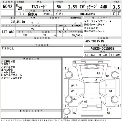 Toyota ALPHARD  с аукциона в Японии