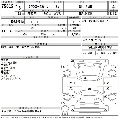 Toyota TOWN ACE VAN  с аукциона в Японии