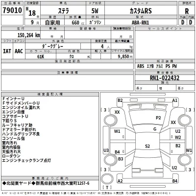 Subaru STELLA  с аукциона в Японии