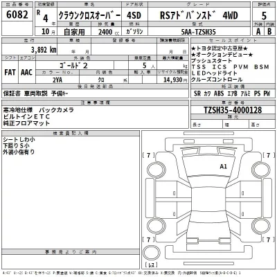 Toyota CROWN CROSSOVER  с аукциона в Японии