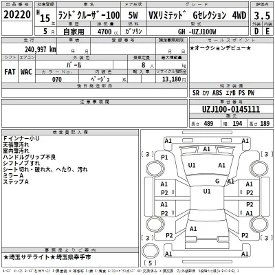 Toyota LAND CRUISER  с аукциона в Японии