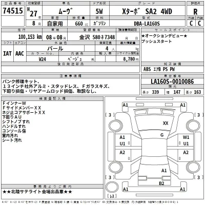 Daihatsu MOVE  с аукциона в Японии