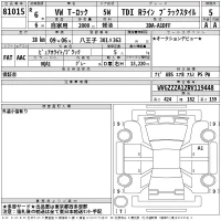 Volkswagen T-ROC лот № 81015 оценка 5  с аукциона в Японии 2