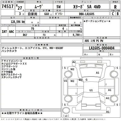 Daihatsu MOVE  с аукциона в Японии