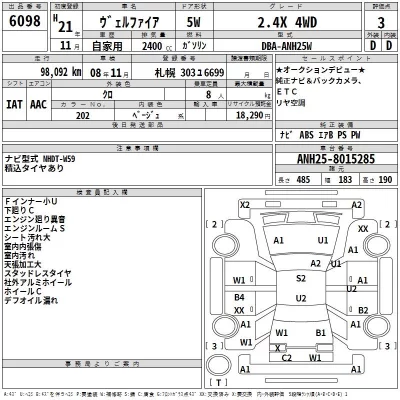 Toyota VELLFIRE  с аукциона в Японии