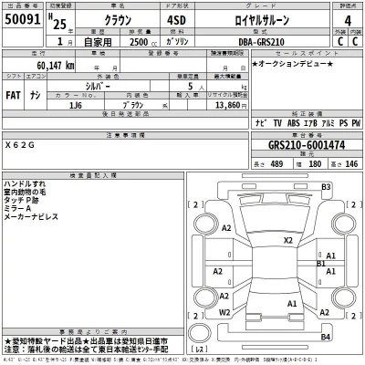 Toyota CROWN  с аукциона в Японии