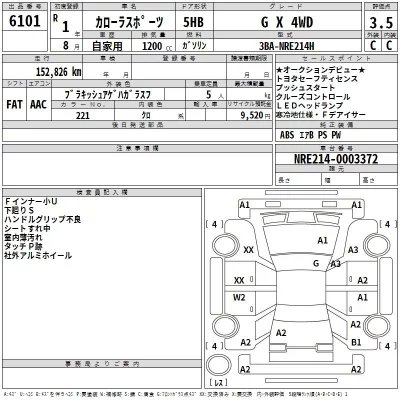 Toyota COROLLA SPORT  с аукциона в Японии