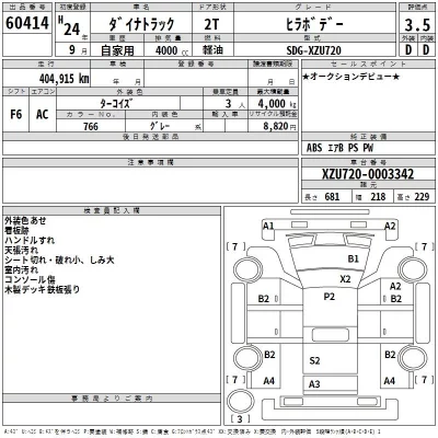 Toyota DYNA  с аукциона в Японии