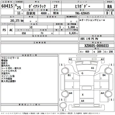 Toyota DYNA  с аукциона в Японии