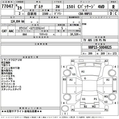 Toyota PORTE  с аукциона в Японии