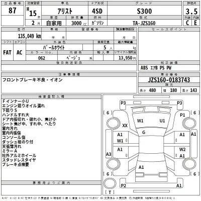 Toyota ARISTO  с аукциона в Японии