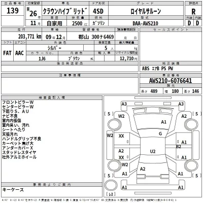 Toyota CROWN  с аукциона в Японии