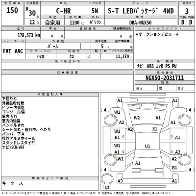 Toyota C-HR  с аукциона в Японии