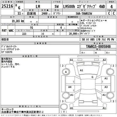 Lexus LM  с аукциона в Японии