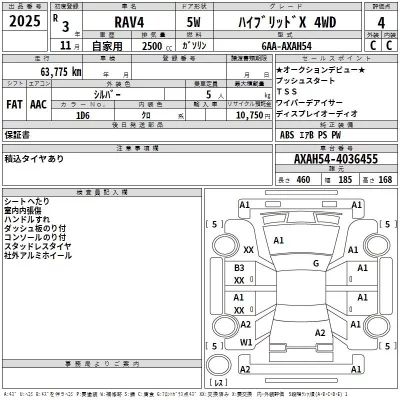 Toyota RAV4  с аукциона в Японии