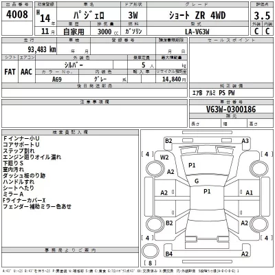 Mitsubishi PAJERO  с аукциона в Японии