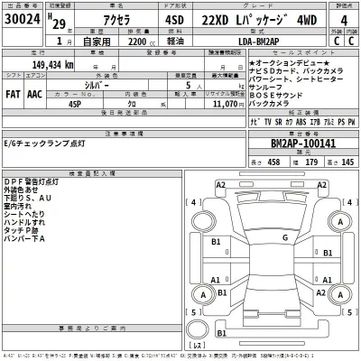 Mazda AXELA  с аукциона в Японии