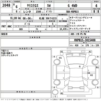 Toyota YARIS CROSS  с аукциона в Японии