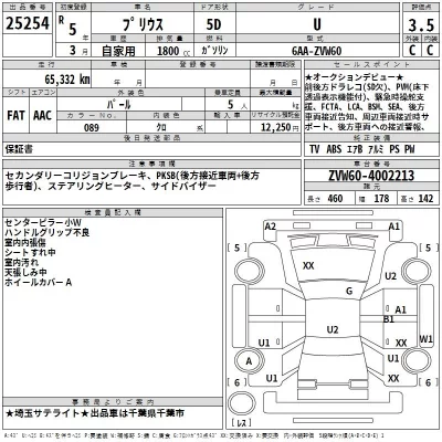 Toyota PRIUS  с аукциона в Японии