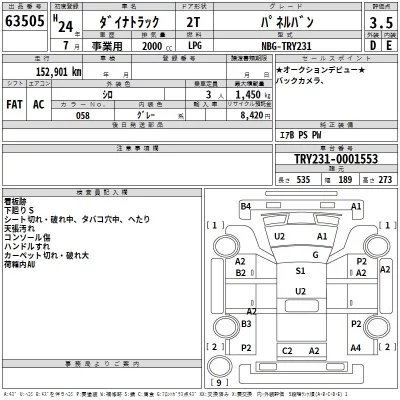 Toyota DYNA  с аукциона в Японии
