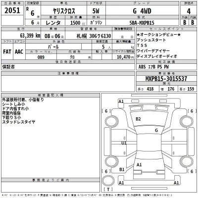 Toyota YARIS CROSS  с аукциона в Японии