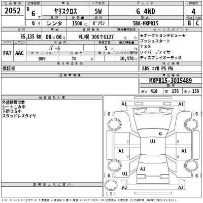 Toyota YARIS CROSS  с аукциона в Японии