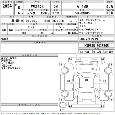 Toyota YARIS CROSS  с аукциона в Японии